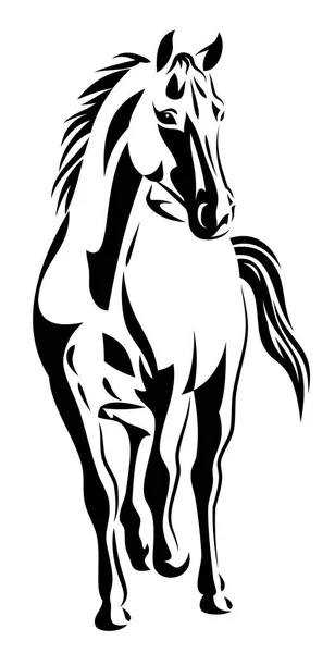 駆ける馬のベクトル画像 — ストックベクタ
