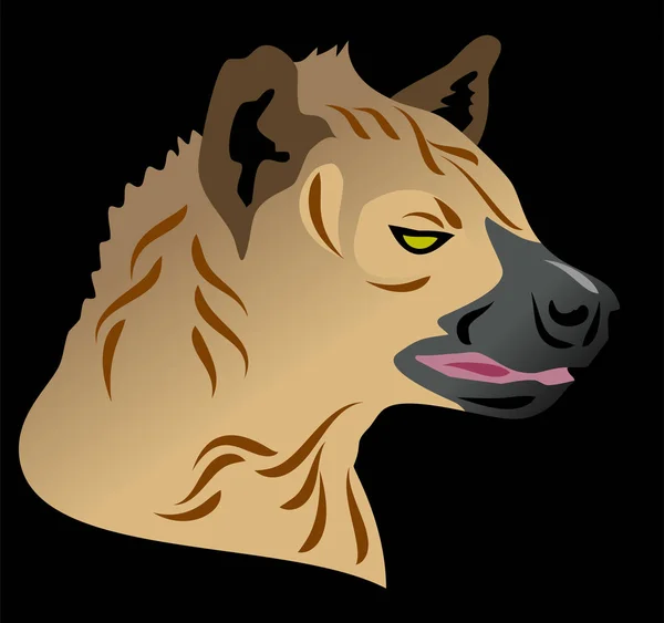 Image Vectorielle Une Hyène Profil — Image vectorielle