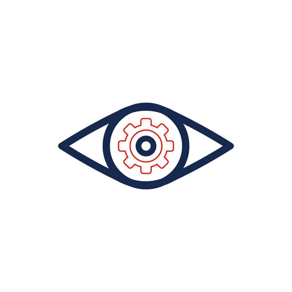 Icono Visión Logotipo Cuidado Los Ojos Concepto Diseño Plano Moderno — Vector de stock