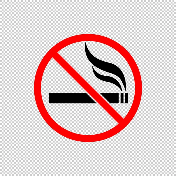 Schluss Mit Dem Rauchen Rauchverbot Schwarz Rot Verbotenes Symbol Einfach — Stockvektor