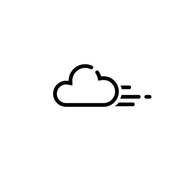 Cloud Line Icon Vector Logo Ontwerp Zwart Symbool Geïsoleerd Witte — Stockvector