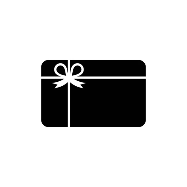 ギフトカードアイコンベクトルロゴデザイン白の背景に隔離された黒のシンボル ベクトルEps — ストックベクタ
