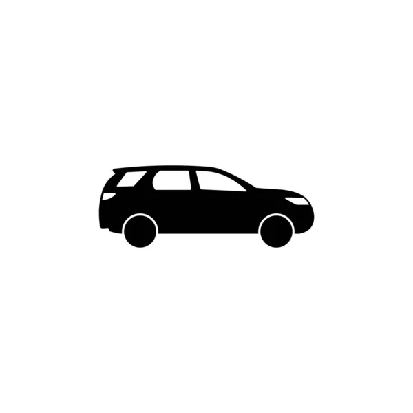 Иконка Автомобиля Черном Простом Дизайне Изолированном Фоне Вектор Eps — стоковый вектор