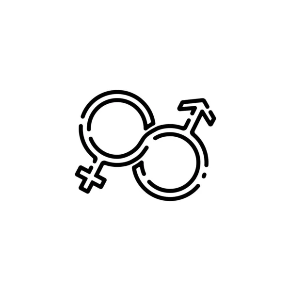 Hommes Femmes Genre Symbole Sexuel Symboles Des Hommes Des Femmes — Image vectorielle