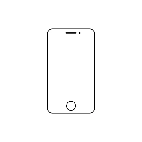 Smartphone Handy Symbol Schwarz Für Das Web Handy Auf Isoliertem — Stockvektor