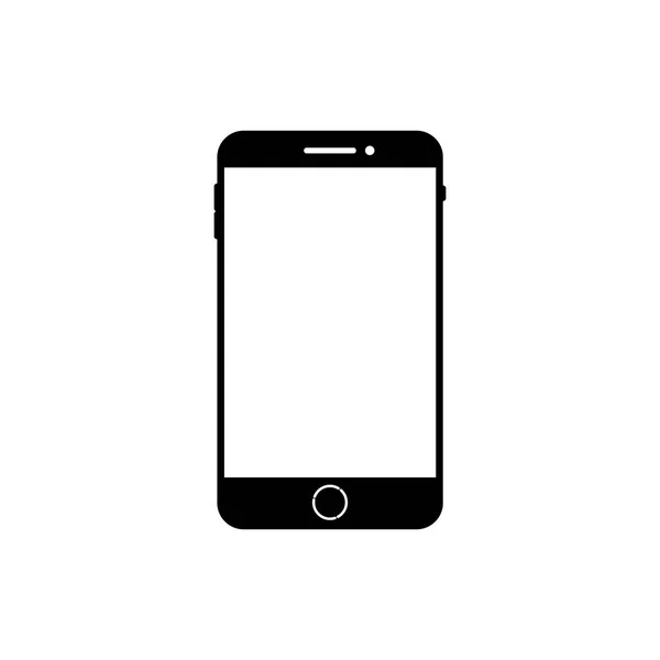 Smartphone Handy Symbol Schwarz Für Das Web Handy Auf Isoliertem — Stockvektor