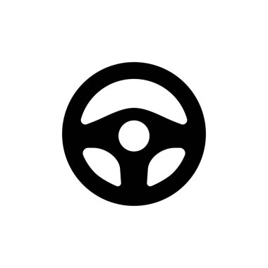 Araba direksiyonunun vektör simgesi