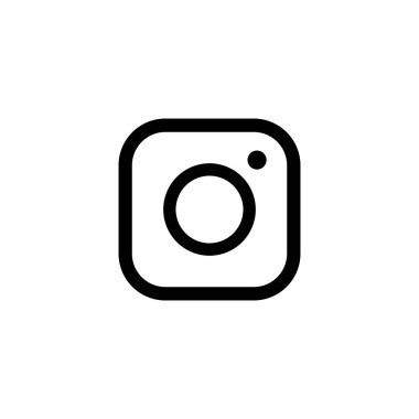 İzole edilmiş beyaz arka planda sosyal medya instagram konseptinde kamera simgesi. EPS 10 vektörü