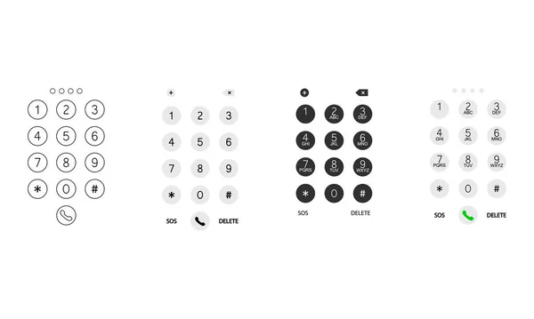 Clavier Pour Téléphone Modèle Clavier Dans Icône Appareil Écran Tactile — Image vectorielle