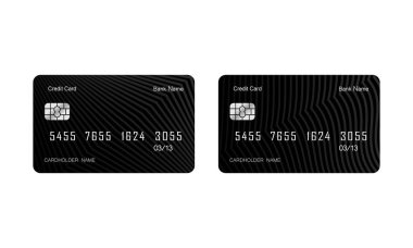 İzole edilmiş beyaz arka planda kredi veya banka kartı simgesi düz. EPS 10 vektörü. Ödeme kavramı.