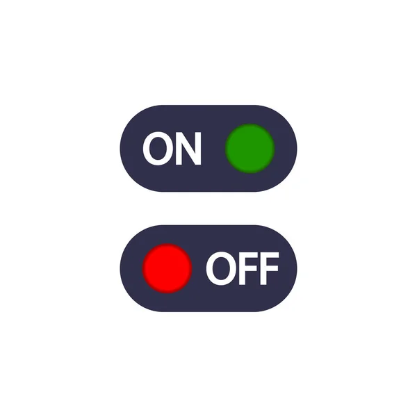 关闭切换按钮图标上孤立的白色背景 Eps 10病媒 — 图库矢量图片