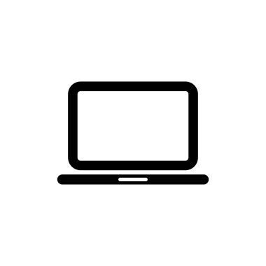 Laptop, masaüstü, izole edilmiş arkaplanda bilgisayar simgesi. EPS 10 vektörü.