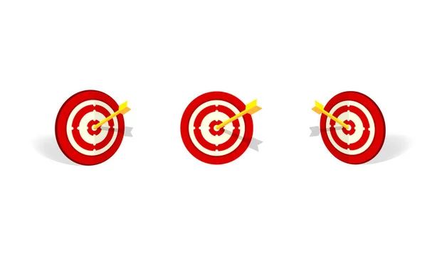 Mission Target Icon Business Goal Logo Isolated White Background Eps — Stock Vector