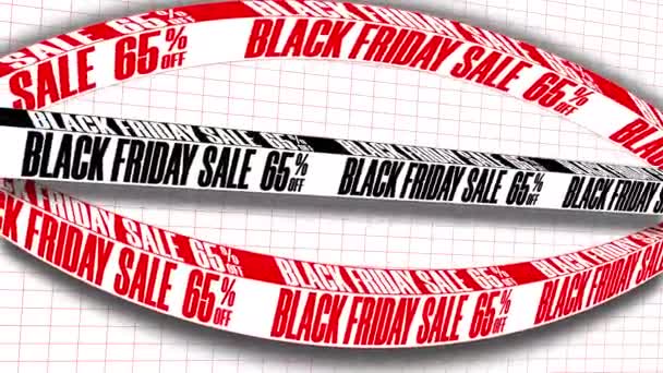 Naadloze Lus Achtergrond Met Tekst Bericht Black Friday Sale Typografie — Stockvideo