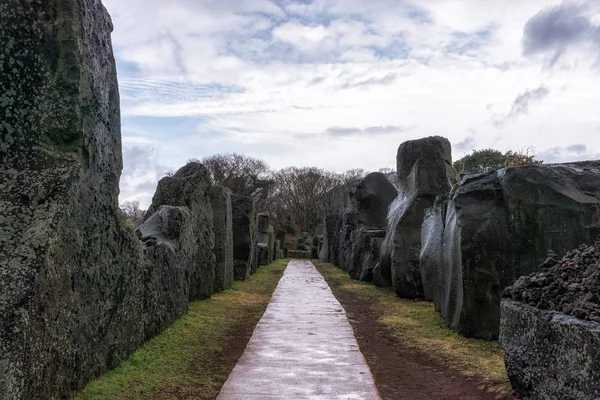 Камінь парк Jeju — стокове фото