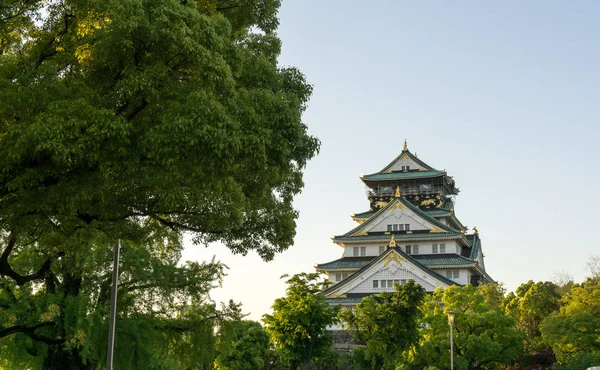 Vista para o Castelo de Osaka — Fotografia de Stock