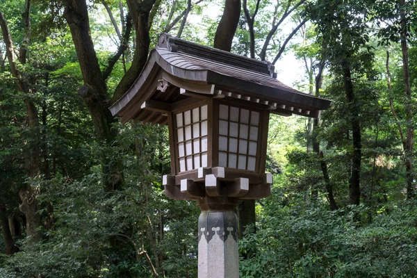 Meiji shrine lykta — Stockfoto