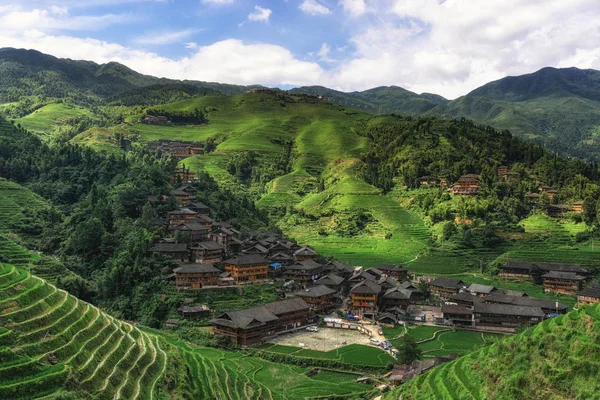 Dazhai dorp weergave — Stockfoto