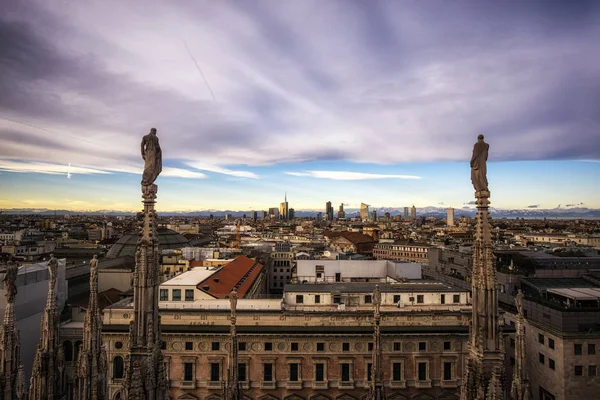 Milan duomo telhado — Fotografia de Stock