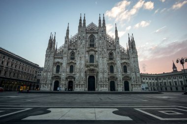 Milan Duomo at sunrise clipart