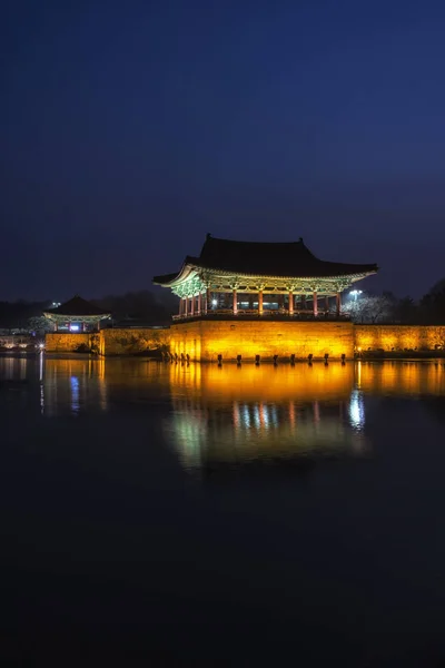 Donggung palota és a wolji tó gyeongju — Stock Fotó