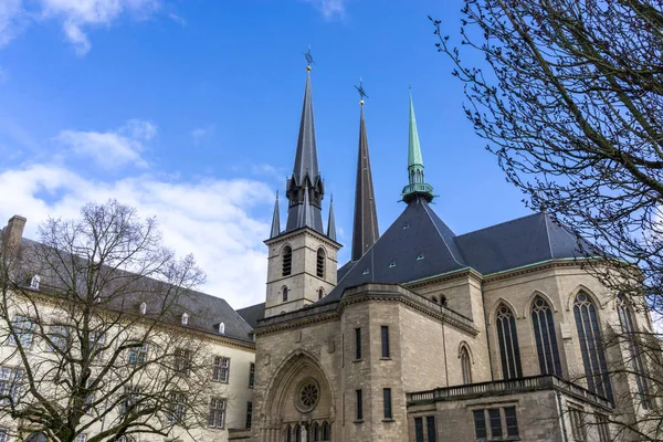 Notredame cathedral in Luxembourg — Stock Photo, Image