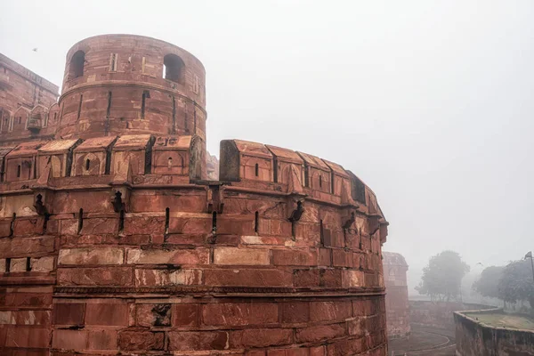 Agra fort vista exterior — Fotografia de Stock