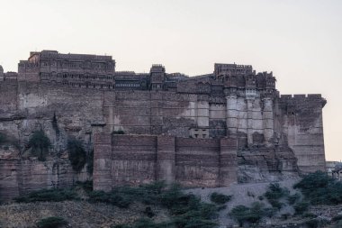 mehrangarh fort close up sunset