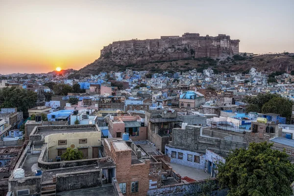 Mehrangarh fort zonsondergang — Stockfoto