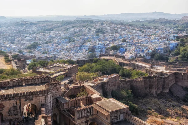 Mehrangarh pevnost a jodhpur pohled — Stock fotografie