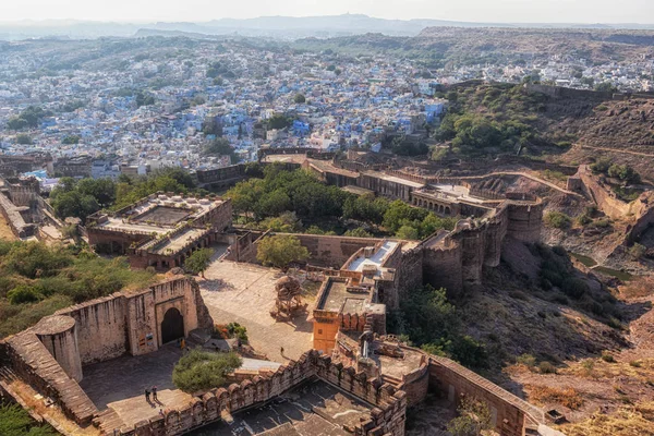 Mehrangarh pevnost a jodhpur pohled — Stock fotografie