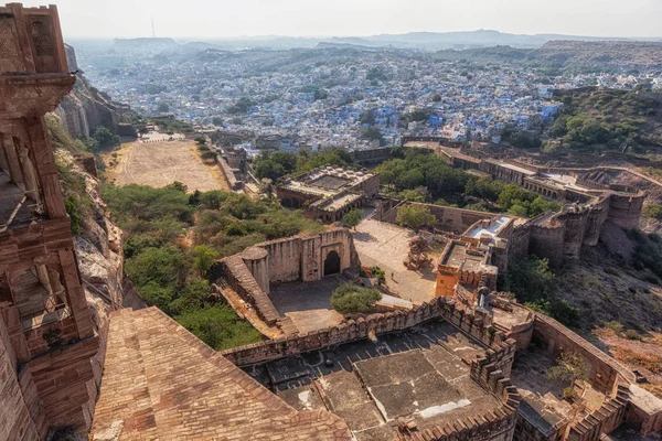 Mehrangarh pevnost a jodhpur pohled — Stock fotografie