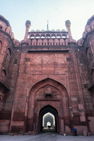 Lahori portão vermelho forte novo delhi — Fotografia de Stock