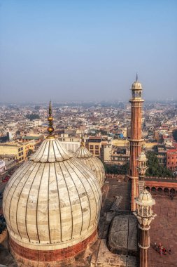 Jama Mescidi ve Yeni Delhi manzarası   