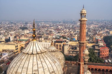 Jama Mescidi ve Yeni Delhi manzarası   