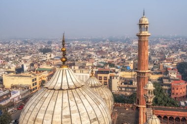 Jama Mescidi ve Yeni Delhi manzarası   