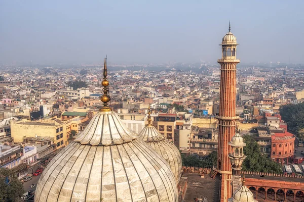 Vista de jama masjid e novo delhi — Fotografia de Stock