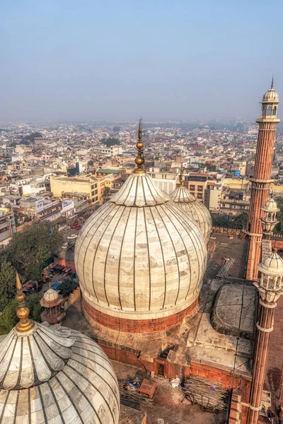 Vista de jama masjid e novo delhi — Fotografia de Stock