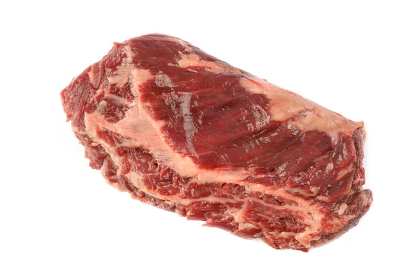 Sült Szoknya Steak Fehér Háttér — Stock Fotó