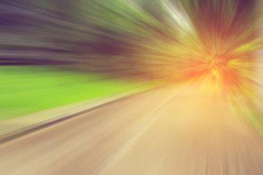 Soyut bulanıklık yol hareket ile görüntü.