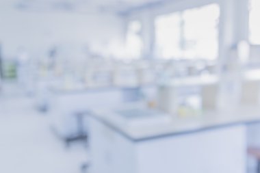 Eczane arkaplan kullanımı için modern laboratuvarın bulanık görüntüsü .