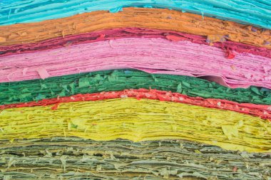 El yapımı kağıt doku tabakası.