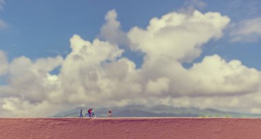 minifigure bebek fikir görüntü runner ve bisiklet binici