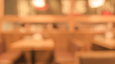 Japon restoranındaki müşterinin bulanık arkaplan görüntüsü. .