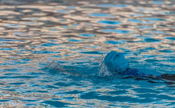 Image Asian Boy Swimming Pool — Stock Photo, Image