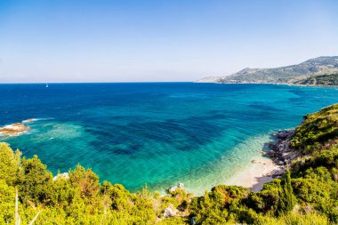 Kayalıklardan, Kefalonia 'dan, Yunanistan