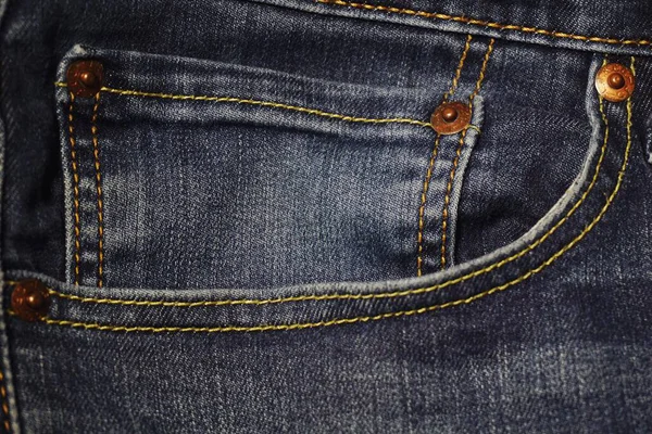 Close Blue Jeans Pants Fabric — Stock Photo, Image