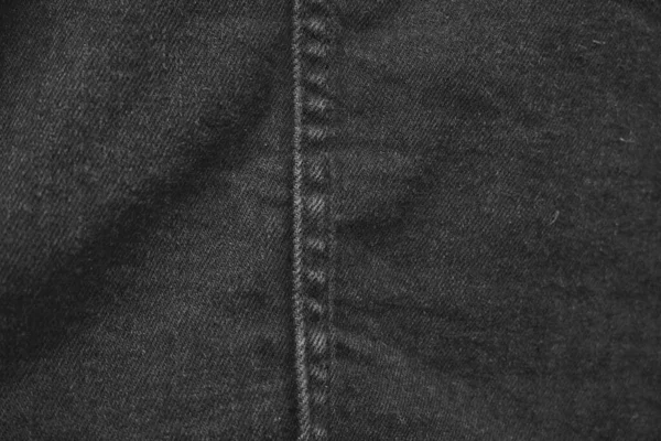 Gros Plan Tissu Jeans Noir — Photo