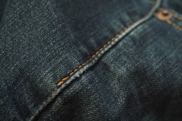 Close Blue Jeans Fabric — Stock Photo, Image