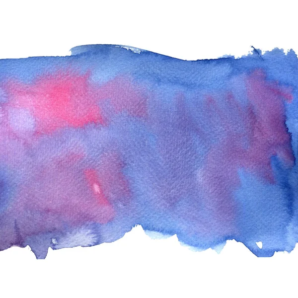 Abstrait bleu et violet aquarelle fond isolé — Photo